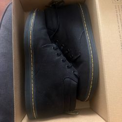 Dr. Martens Black Canvas Lace-Up Boots