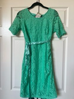 Sea green maternity dress