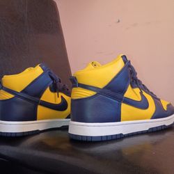 Yellow And Dark Blue Nike Sz 9