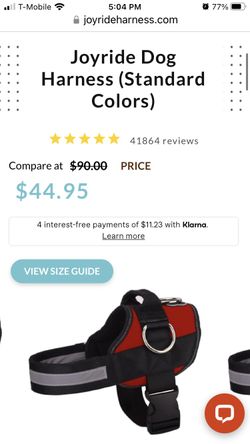 Joy Ride Standard Harness-Size Medium