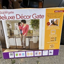 Metal Baby Gate Adjustable 38.3” To 72” Wide