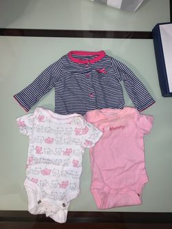 New born onesies and sweater