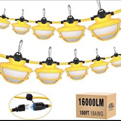 100FT LED Construction String Lights