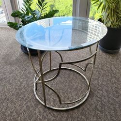 Glass End Table 