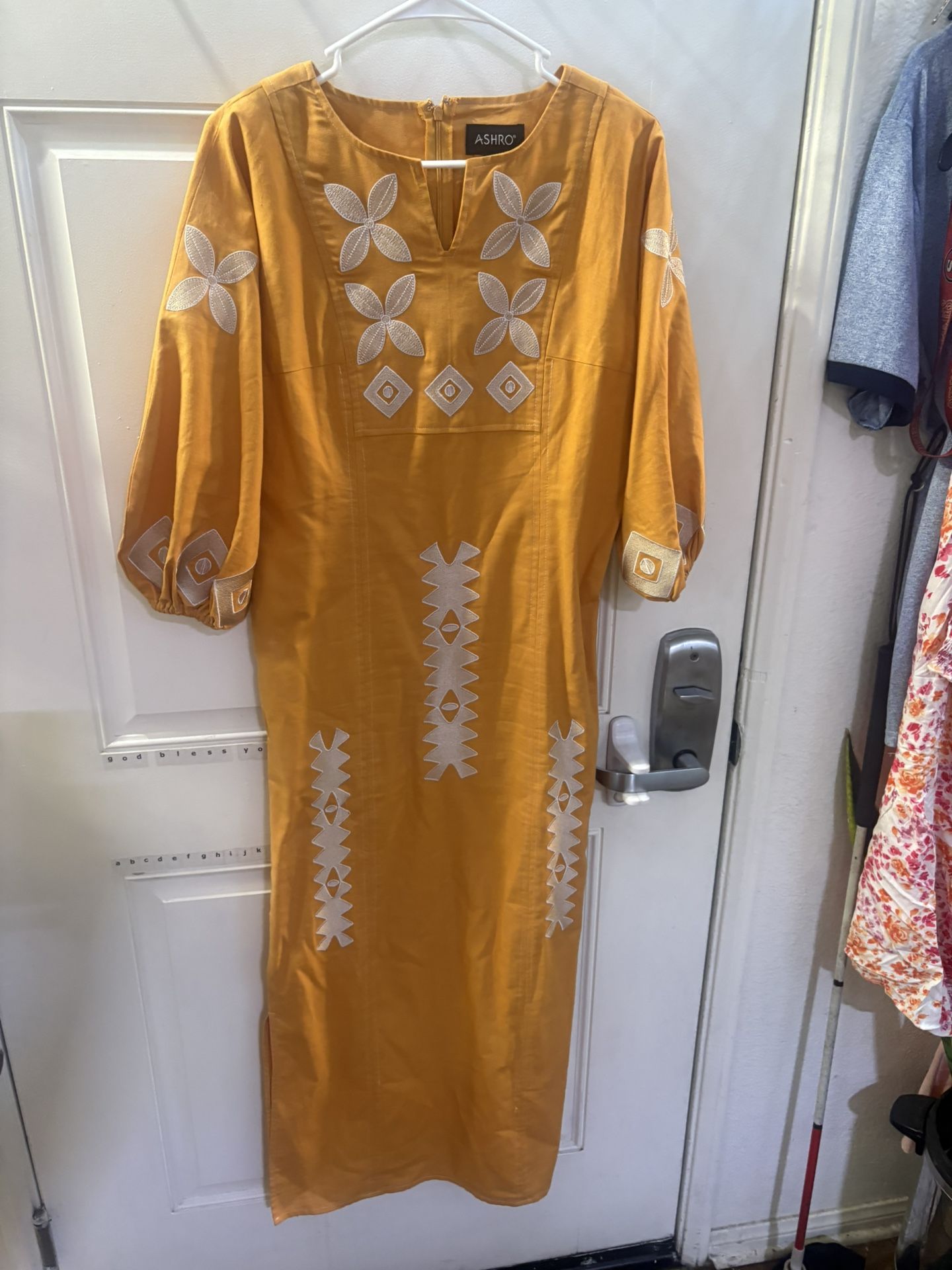 Ashro Porsha Applique Terracotta Formal Wedding Church Party Dress size 6