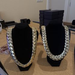 14 k gold cuban link set