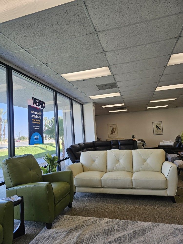 100% Real Leather Sofa-Myia 