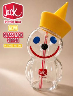 Jack in the box glass sipper