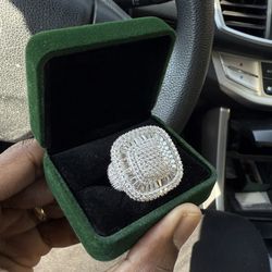 Lab Diamond Moissanite Custom Ring Size 7.5 Men’s 