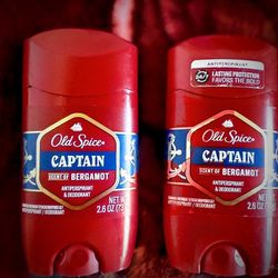 Old Spice Antiperspirant Deodorant for Men, Captain 2.6 oz (2) 