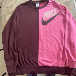 Nike Sweater Pink/burgandy Size M