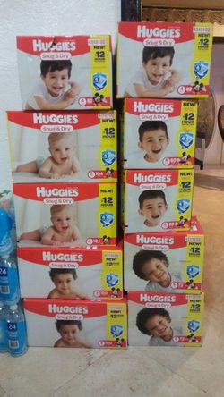 Diapers huggies boxes