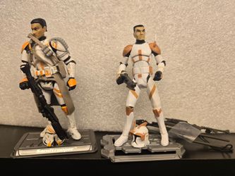 Star Wars Clone Wars Commander Cody and Airborne Trooper complete.