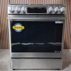 LG Appliances 30 Inch Slide-In Smart Gas Range with 5 Sealed Burners, 6.3 cu. ft. ProBake Convection® Oven, 22K BTU Burner (LSGL6337X-D-R062)
