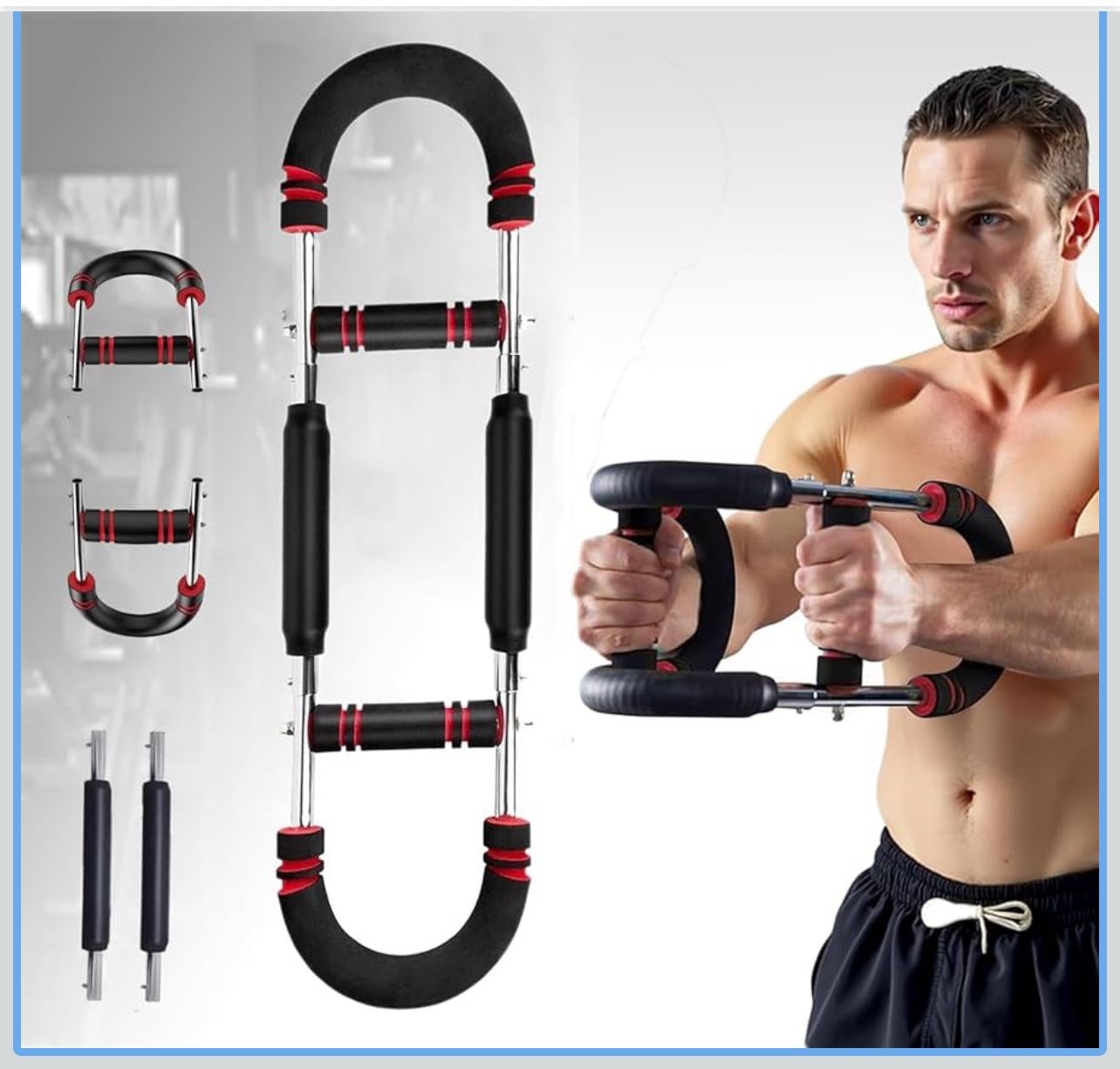 Twister Arm Trainer, WADY Twister Arm Exerciser Chest Workout, 45-55kg Adjustable Chest Workout Equipment, Arm Trainer,Portable Detachable Chest Exerc
