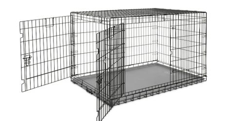 2-Door Folding Dog Crate with divider panel