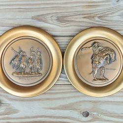 Vintage River Shore Remington Bronze Plates 