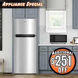 Whirlpool 28" Wide Top-Freezer Refrigerator - Extra 10% Off Applied