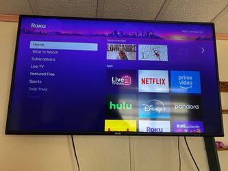 55’ Vizio tv, Roku box included