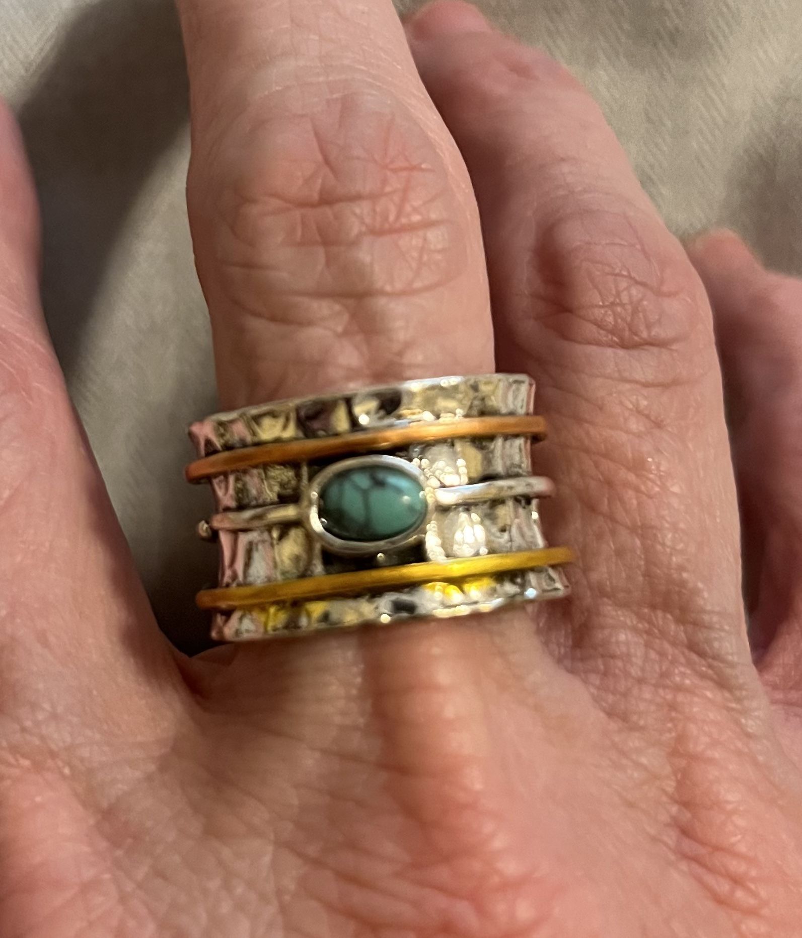 New Turquoise Sterling silver ring size 9