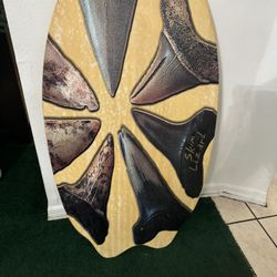 Skim Board With Sharks Teeth Pic