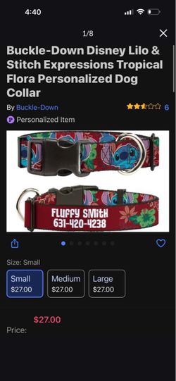 Disney Lilo and stitch dog collar
