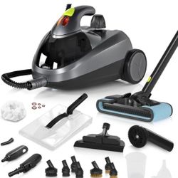 Brand New Heavy-Duty Steam Cleaner - 1500W Multipurpose Handheld Floor Steamer with 22 Accessories 16ft Cord for Home, Car Detailing, Tile, Grout, Car