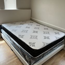 Queen Size Bed Frame With Mattress And  All New Furniture And Free Delivery 