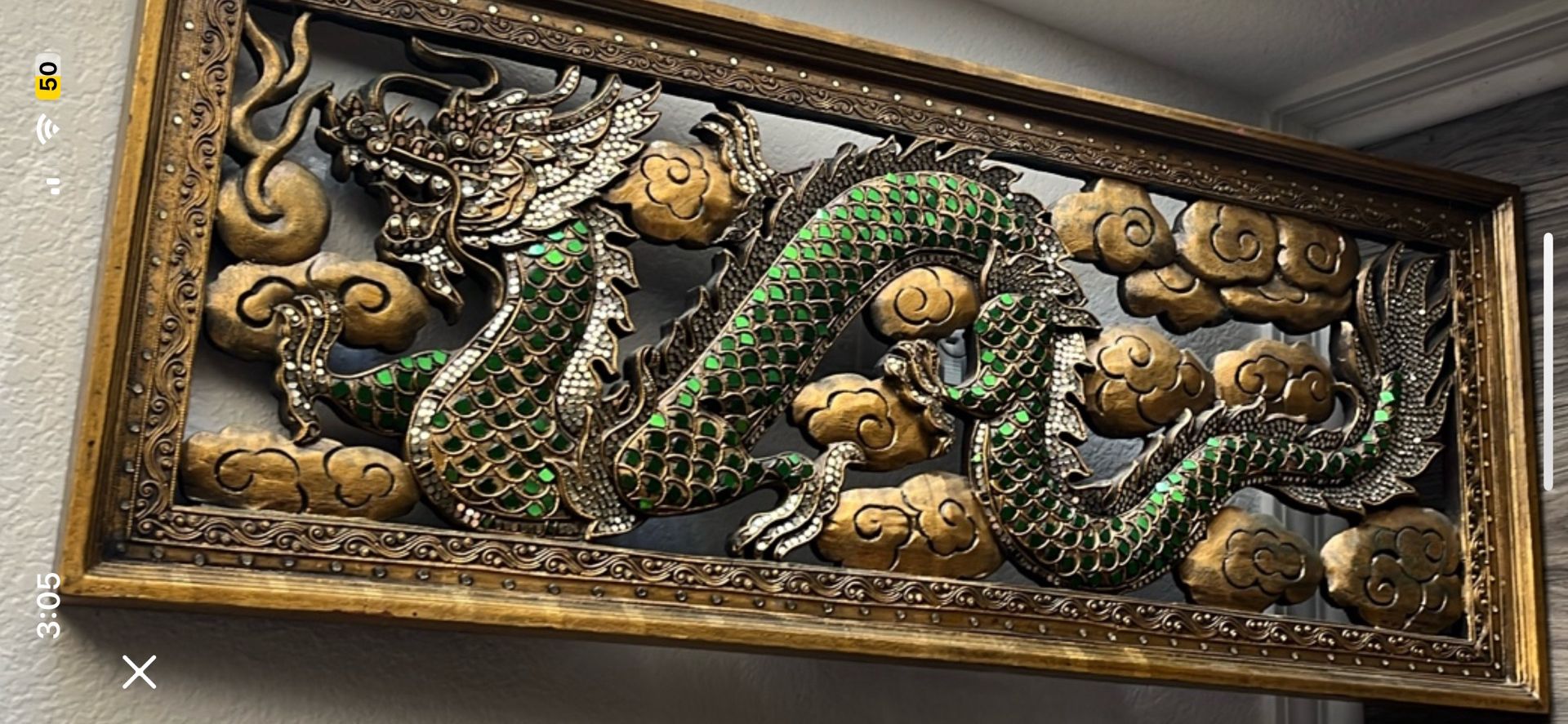 Stunning jeweled art carving