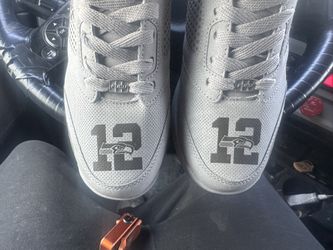Custom Size 8 1/2 Seahwawks Fan Shoes