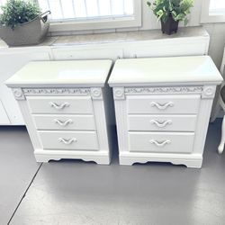 2 White Nightstands PRICE FIRM $200