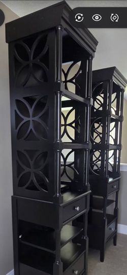 Sturdy Oak wall Units with light