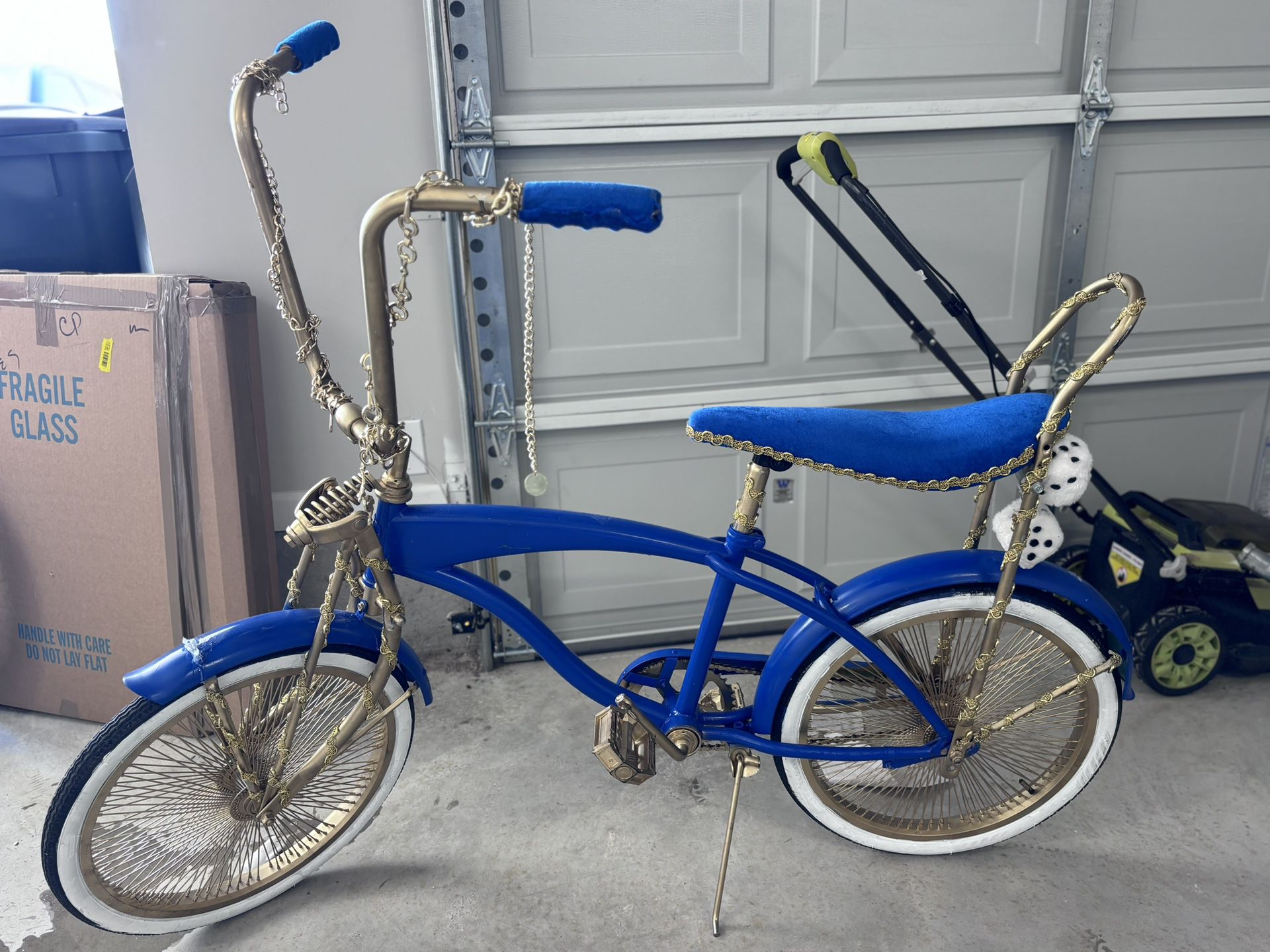Blue Low Rider Bike 