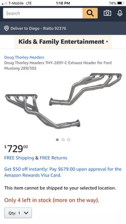 Doug’s #289Y headers for a Mustang