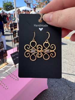 Gold Herkimer Diamond Earrings