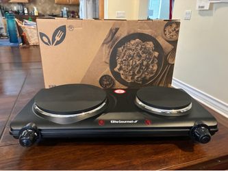 Elite Gourmet Electric Double Buffet Burner (Powerful 1500 Watts)