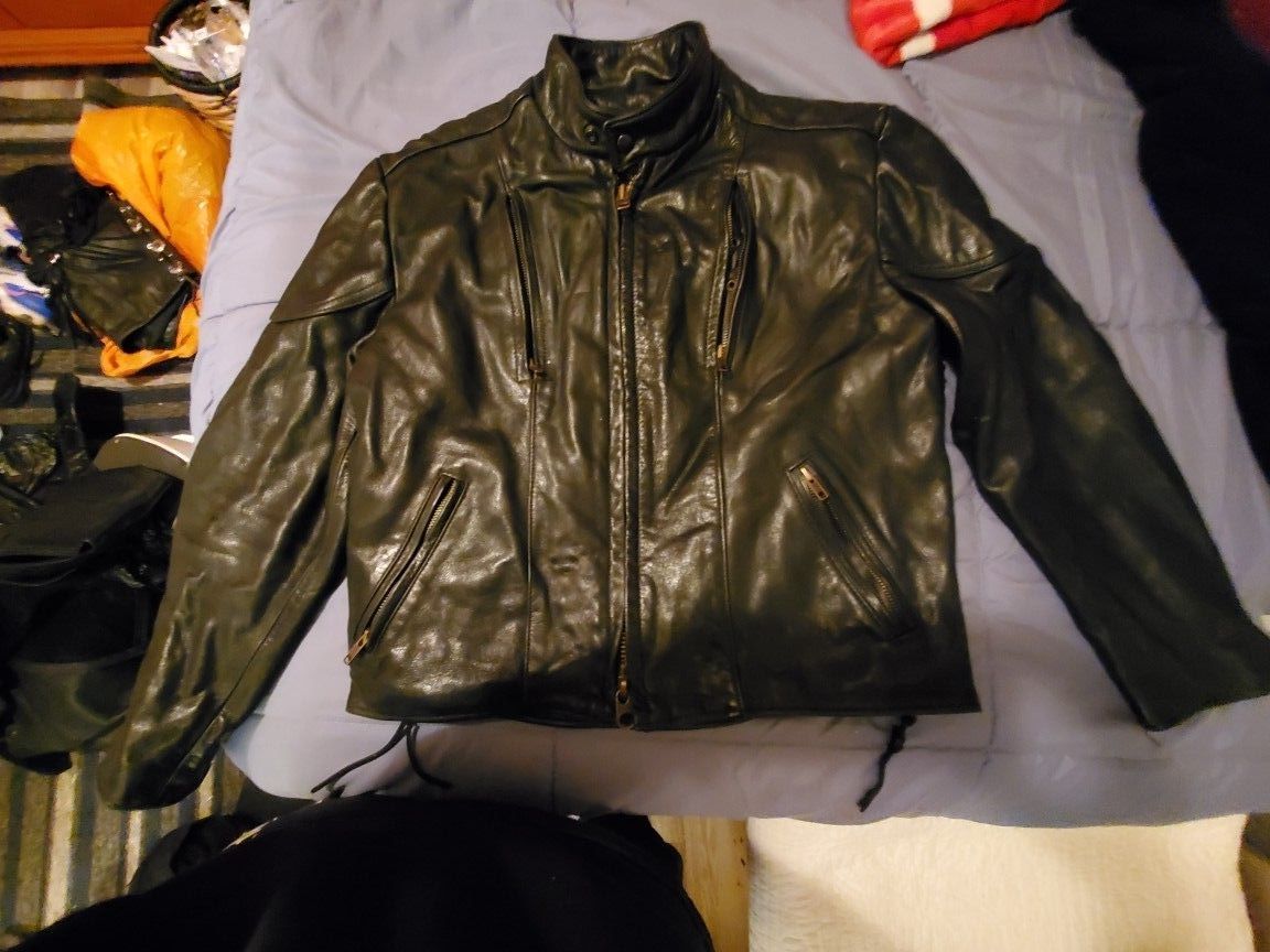 Custome made Leather Jacket Size 16 With Liner