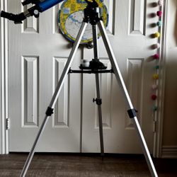 TELMU Telescope, 60mm Aperture 700mm AZ Mount Astronomical Refractor Telescope + Guide to the Starts Chart Combo + Hemmotop Carrying case