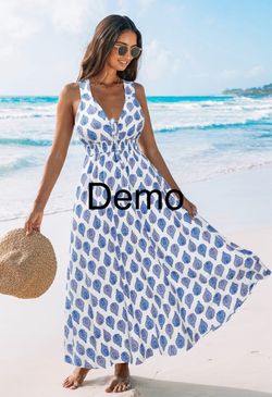 CUPSHE Jet Life Geo Maxi Dress (Medium)