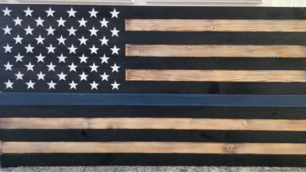 Hand made wooden flags