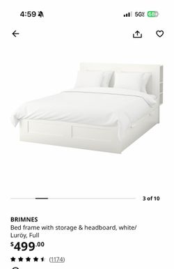 White IKEA full size bed