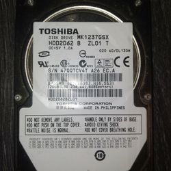 Toshiba 120 GB 2.5" SATA Laptop Hard Drive HDD