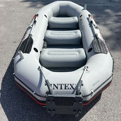 Intex Mariner 4 inflatable fishing boat and extras