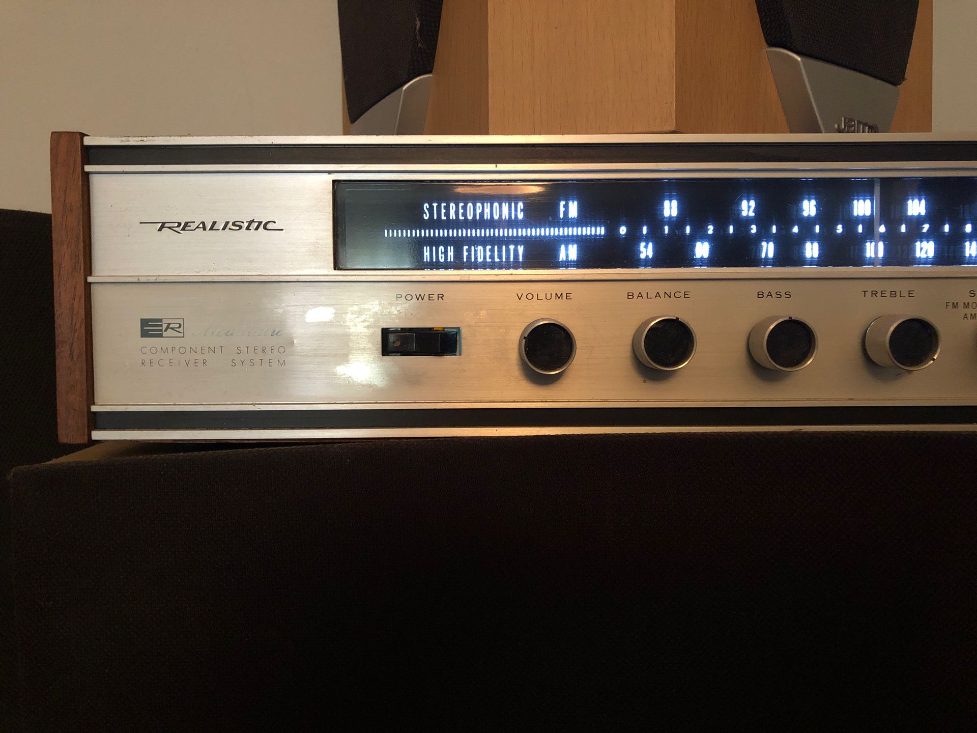 Vintage realistic stereo receiver