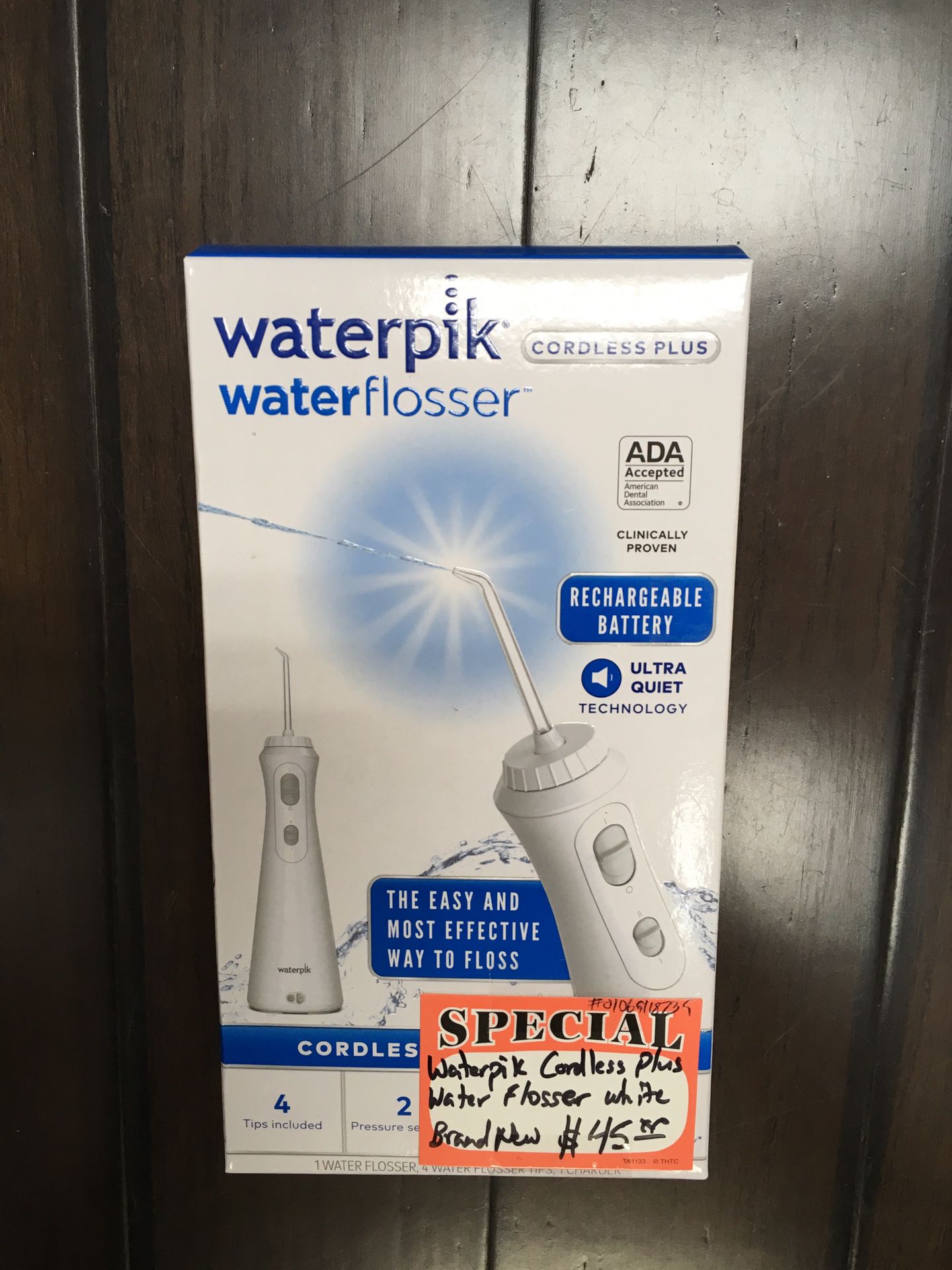 Waterpik Cordless Plus Water Flosser White Brand New  
