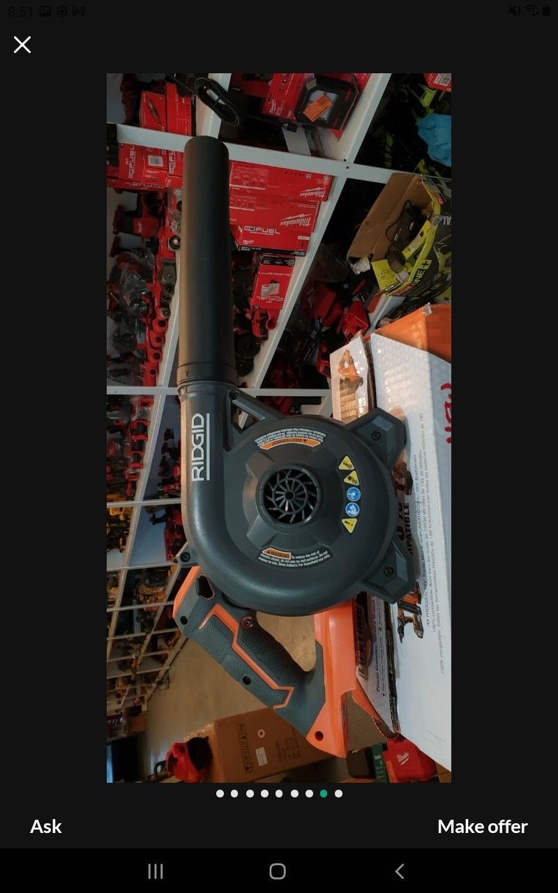 RIDGID 18V CORDLESS BLOWER (TOOL ONLY)