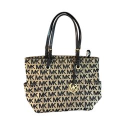 Michael Kors MK Signature Tote Bag – Black & Beige – $55 OBO