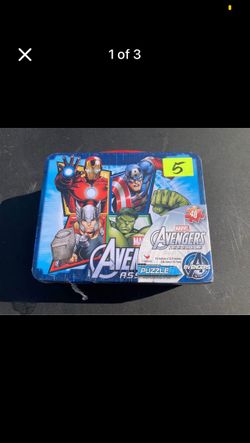 New Avengers puzzle in a tin box