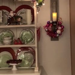 Two Candle Holder Sconces With Grey Wash 