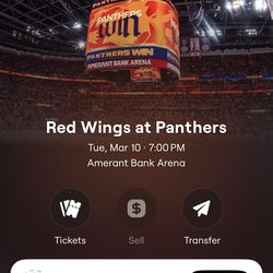 March 10th Panthers vs Red Wings